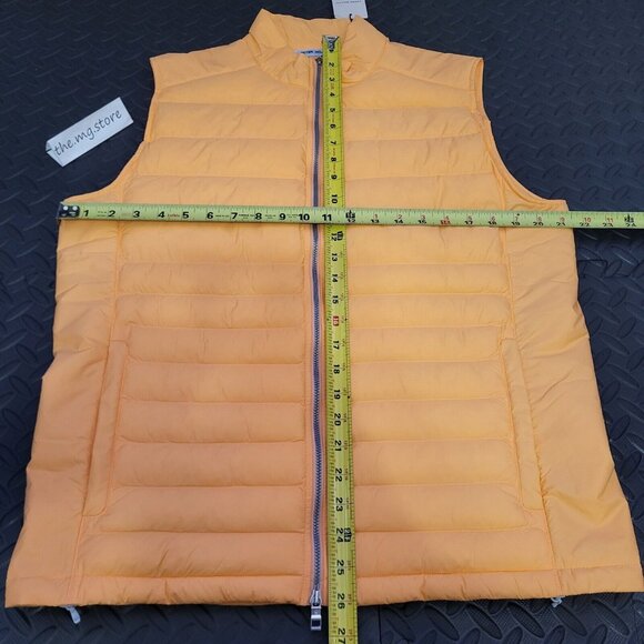 Peter Millar Golf Crown Elite Light Golden Ray Orange Puffer Vest Sz M MSRP $200 - Picture 3 of 7
